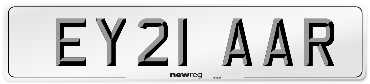 EY21 AAR Number Plate from New Reg